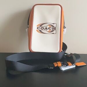 Coach Cream and Orange Belt Bag